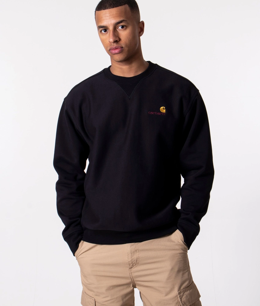Carhartt WIP Mens Relaxed Fit American Script Sweatshirt
